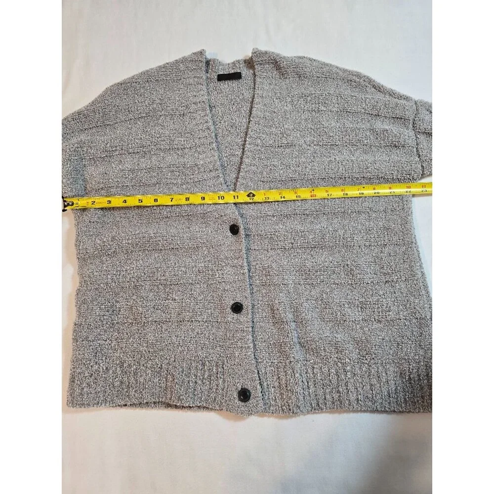 ATM Womens Boucle Cardigan Sweater waist length Button-Down Soft Knit size‎ M